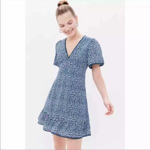 Urban Outfitters UO Newport Polka Dot V Neck Dress Medium